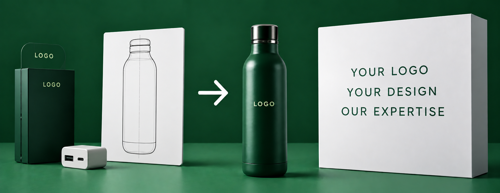 From a bottle design sketch to a branded product and custom gift box