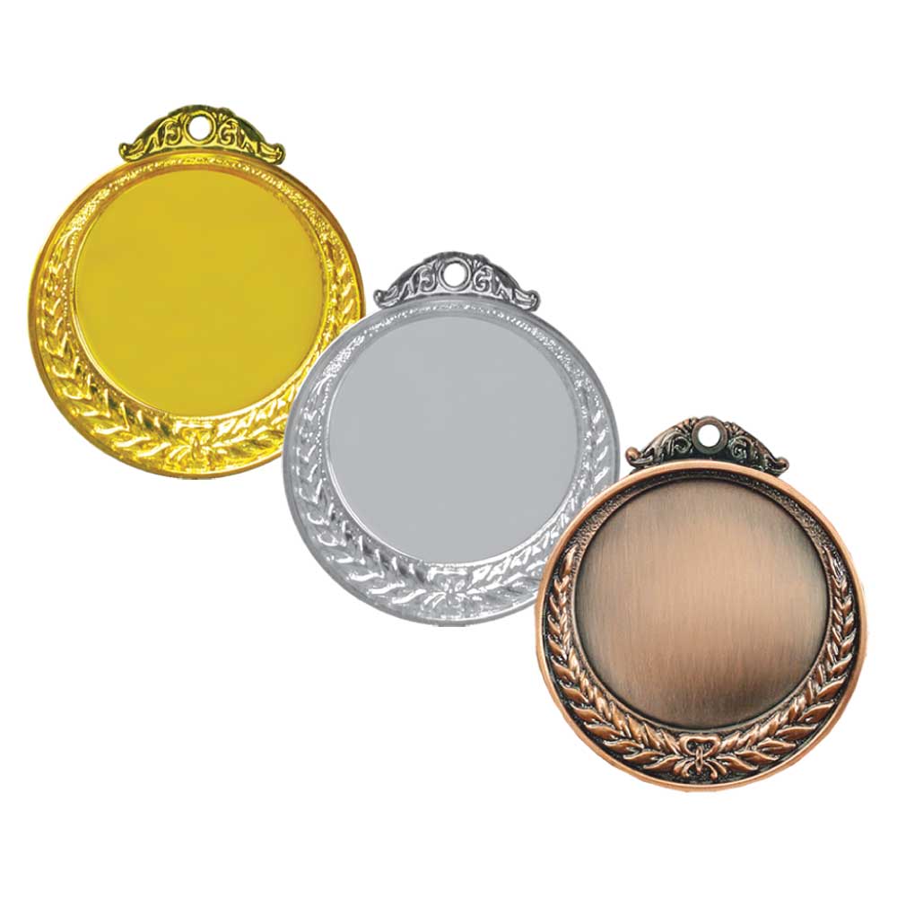 Medalla de laureles con ojal decorativo
