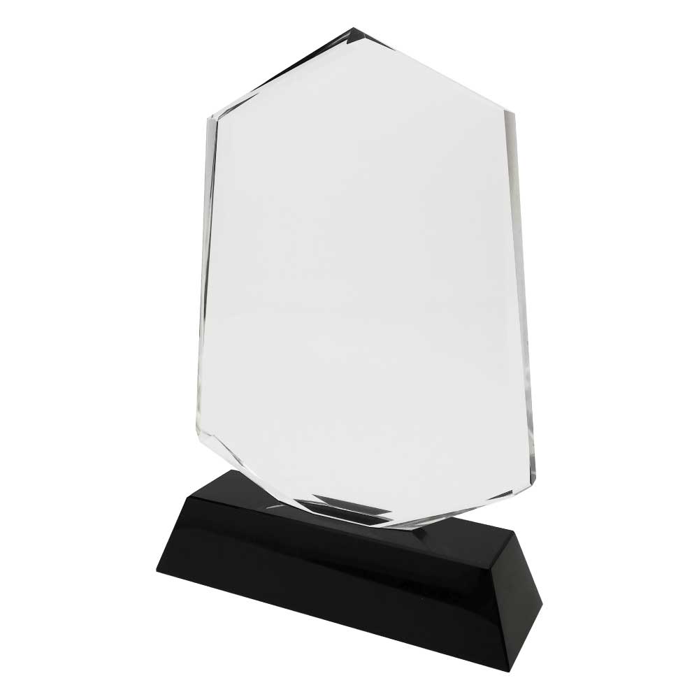 Reconocimiento hexagonal de cristal con punta superior