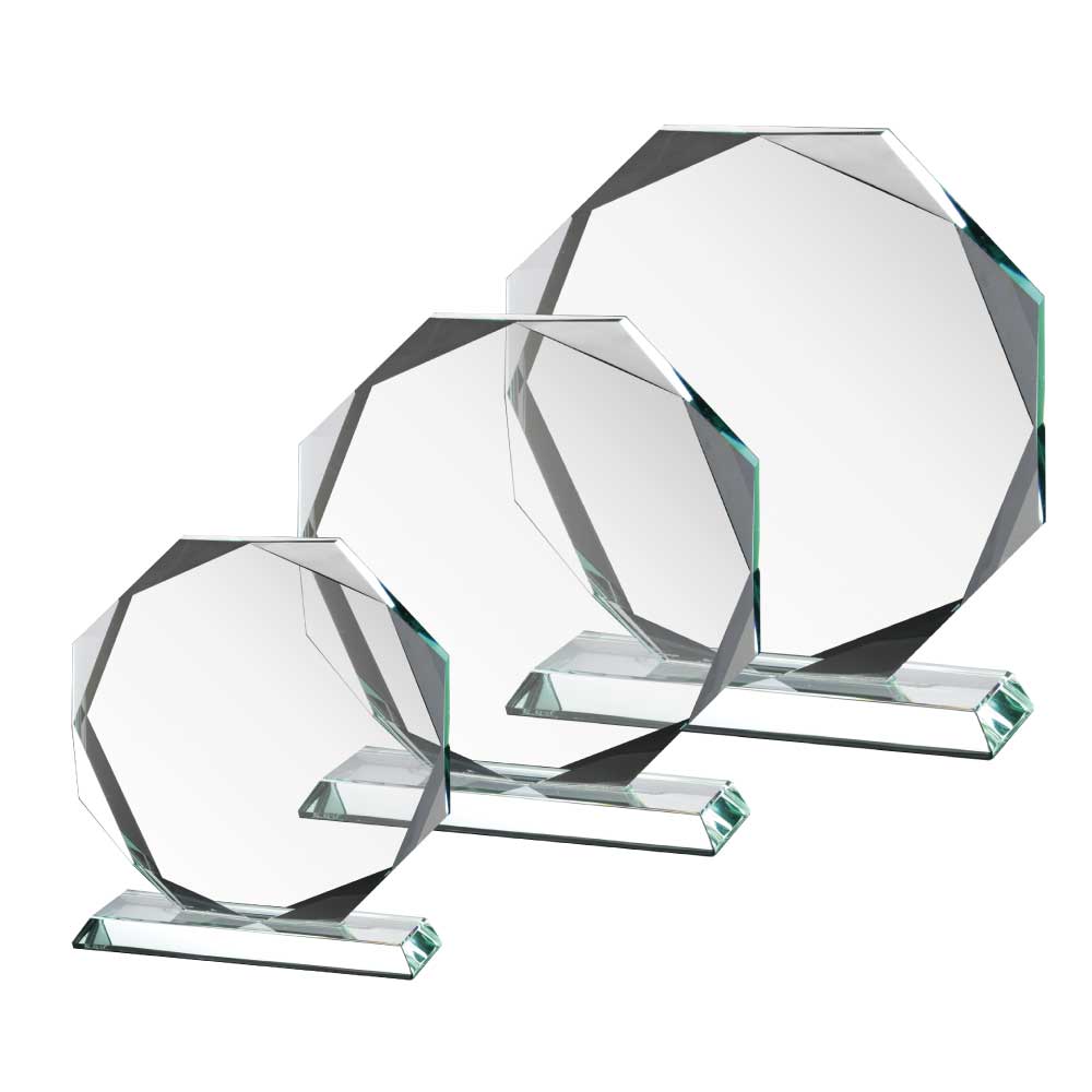 Reconocimiento octagonal de cristal facetado