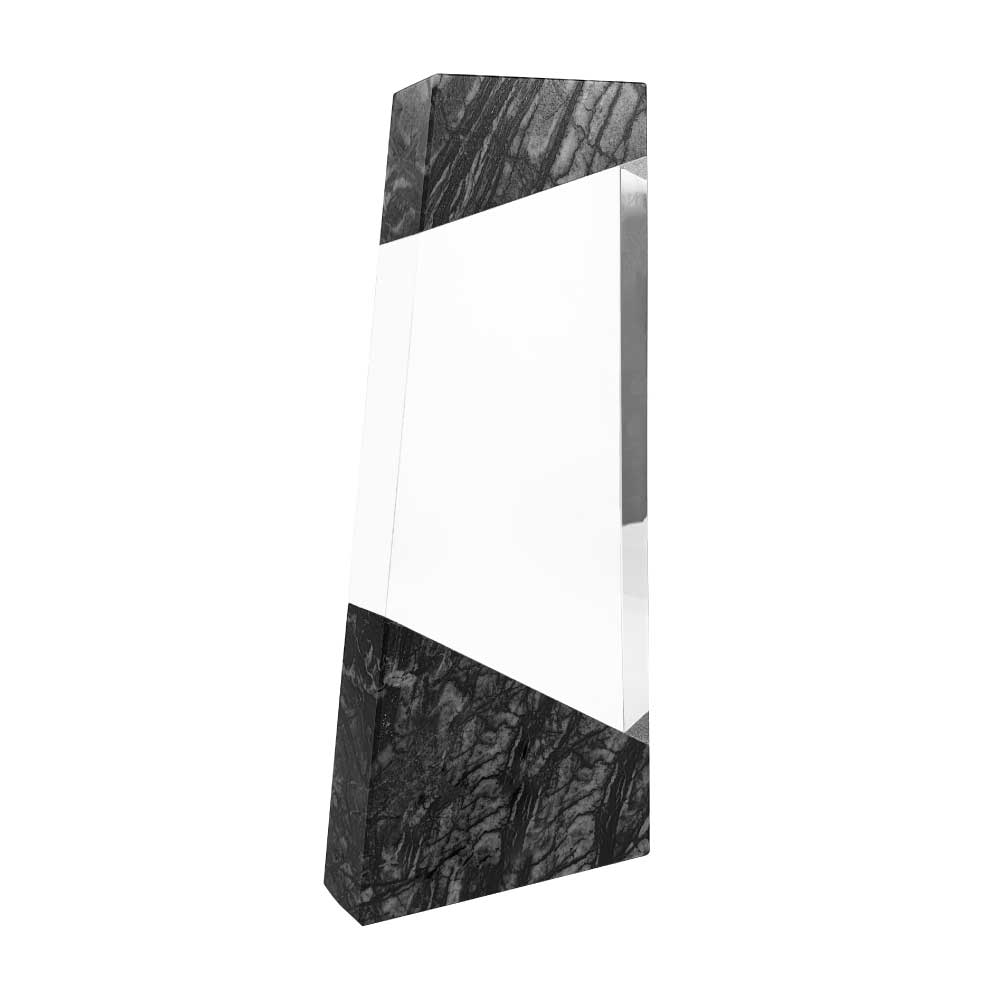 Crystal Award with Marble Top and Base
