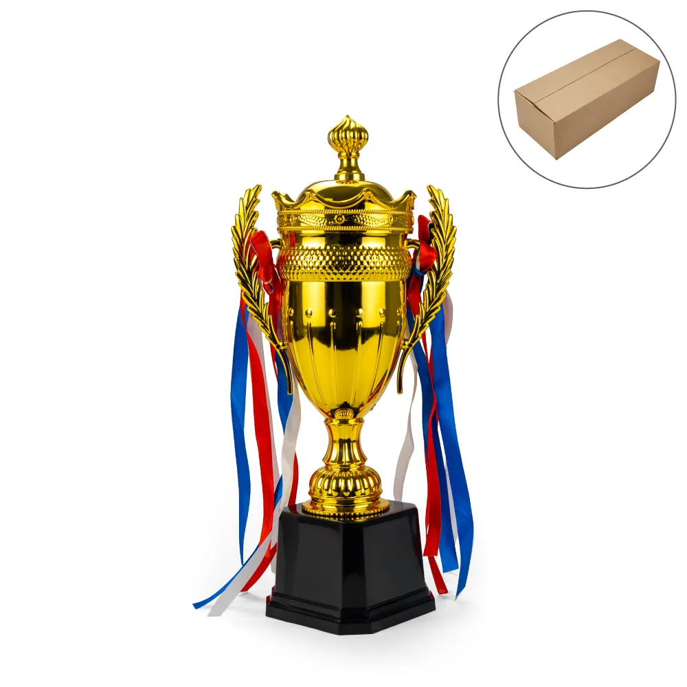 Trofeo de copa con asas de hojas