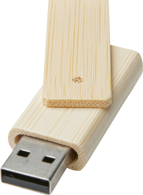 Pen drive de bambu giratório de 16 GB