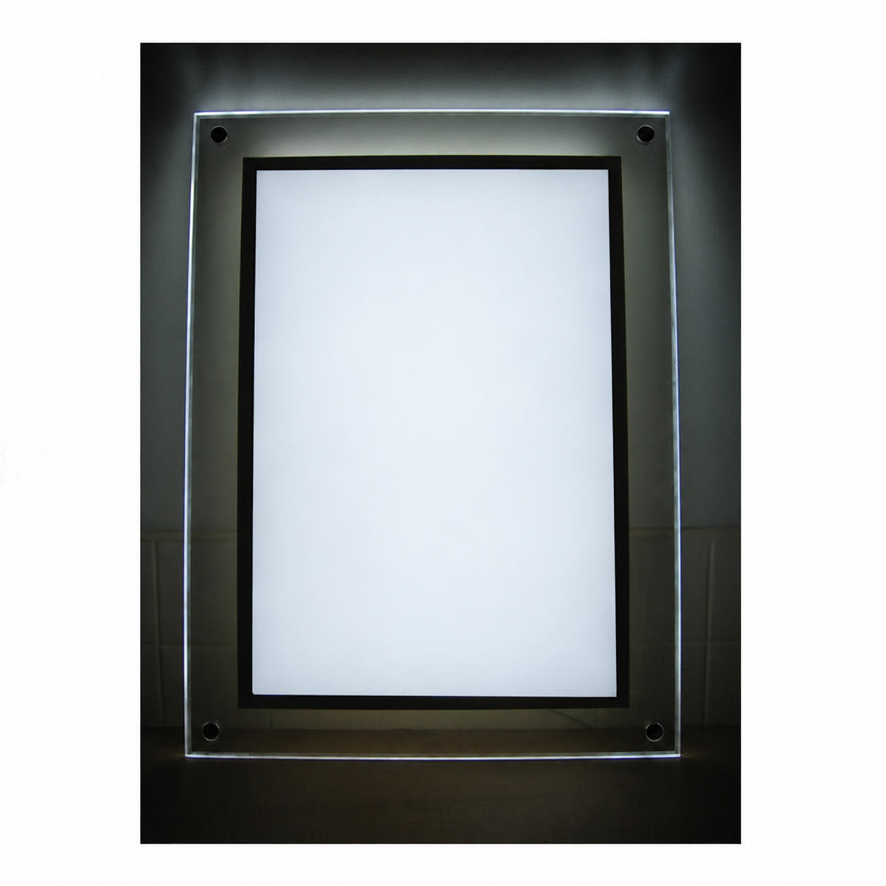 Large Acrylic LED Wall Light Box, 28 × 35.5 in