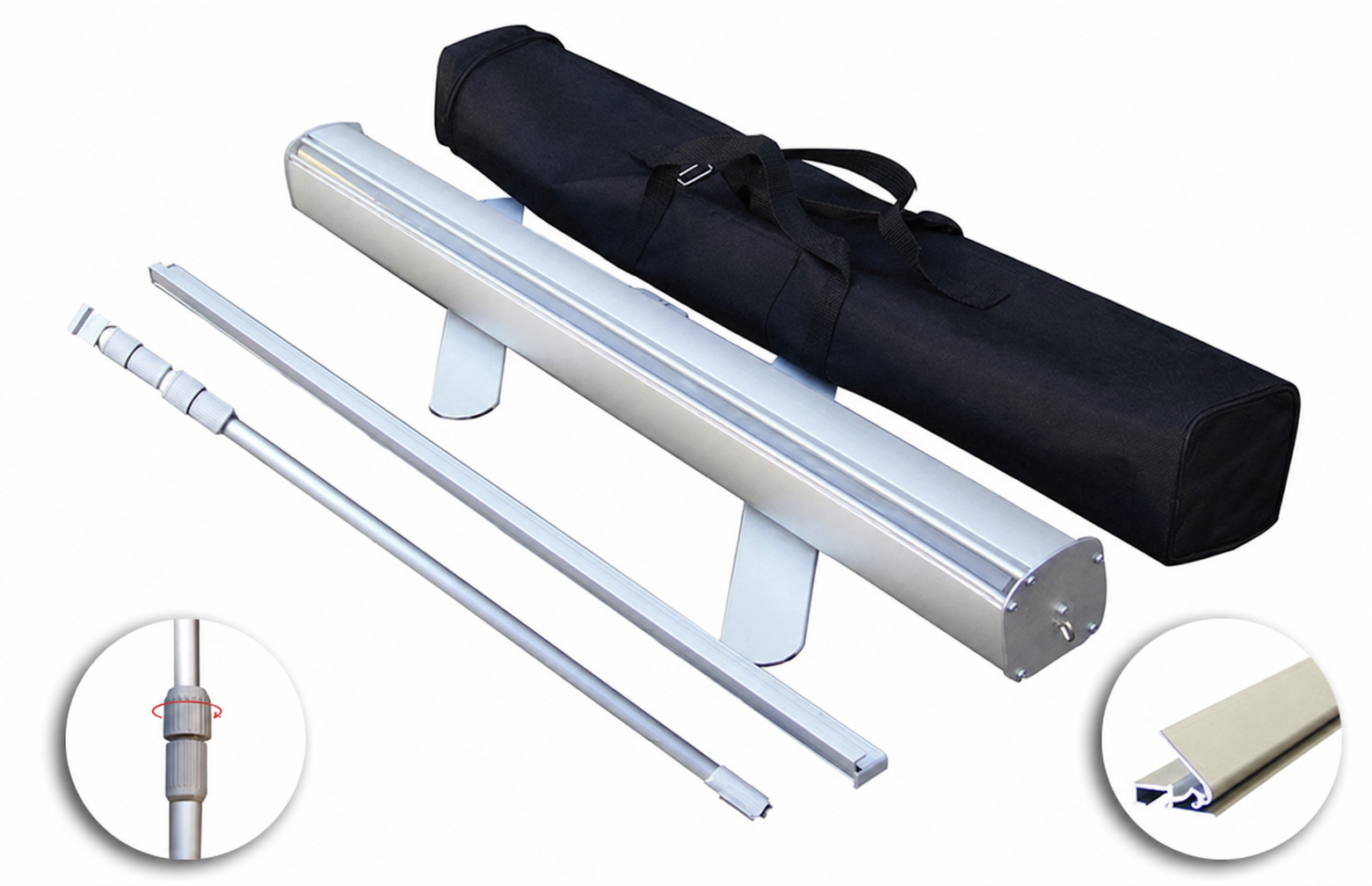 Soporte retráctil ajustable de 33 in