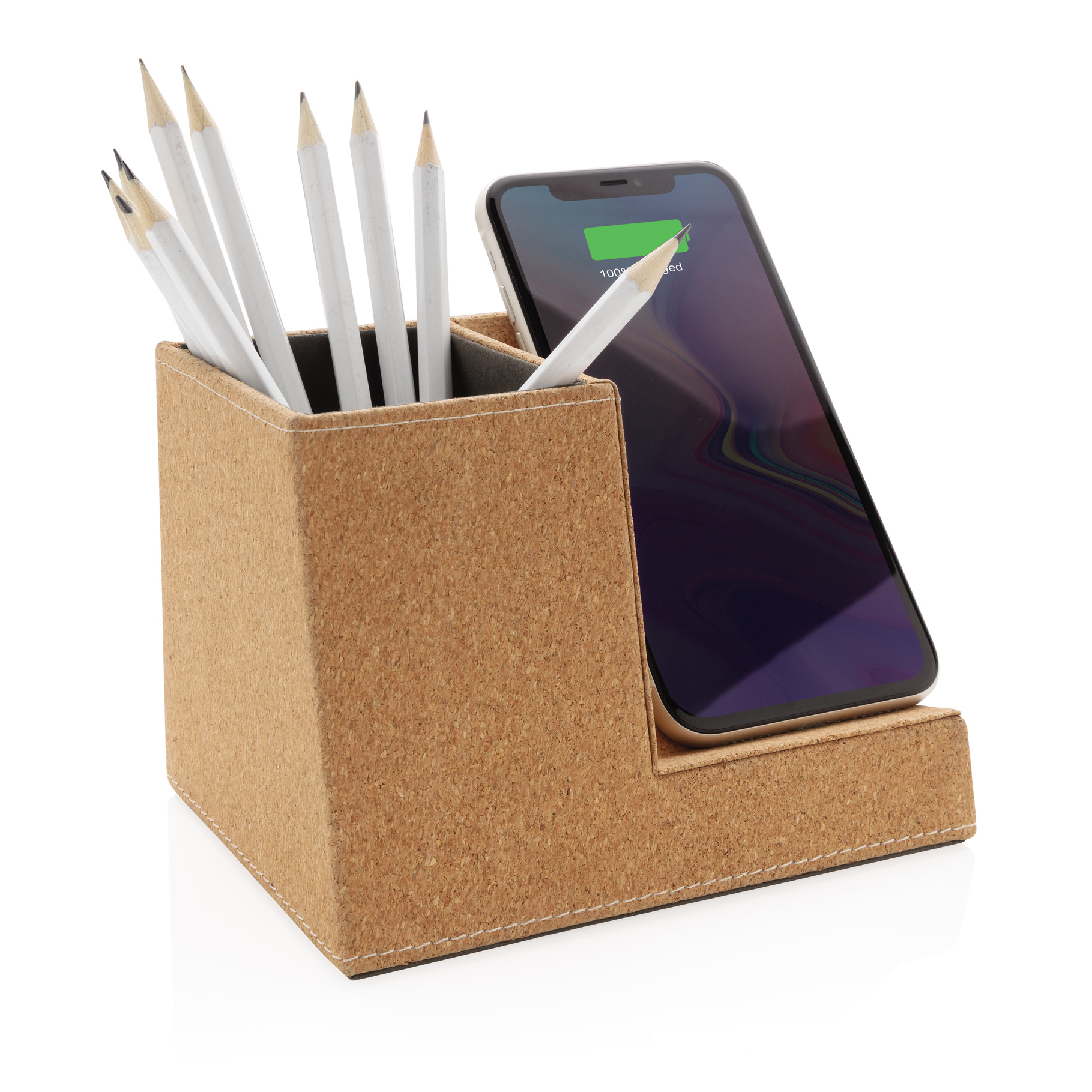 Cork Pen Holder with Wireless Charger