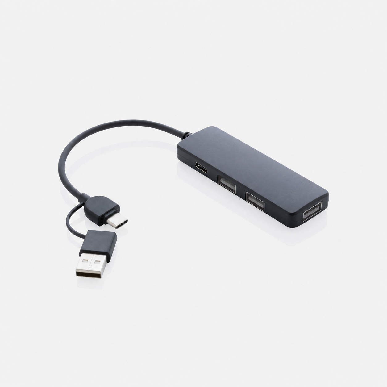 Hub USB de quatro portas com entrada dupla