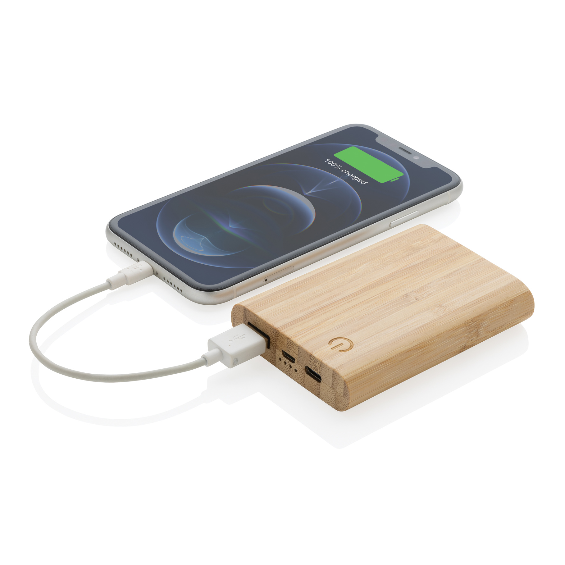 Batería externa de bambú de 5000 mAh