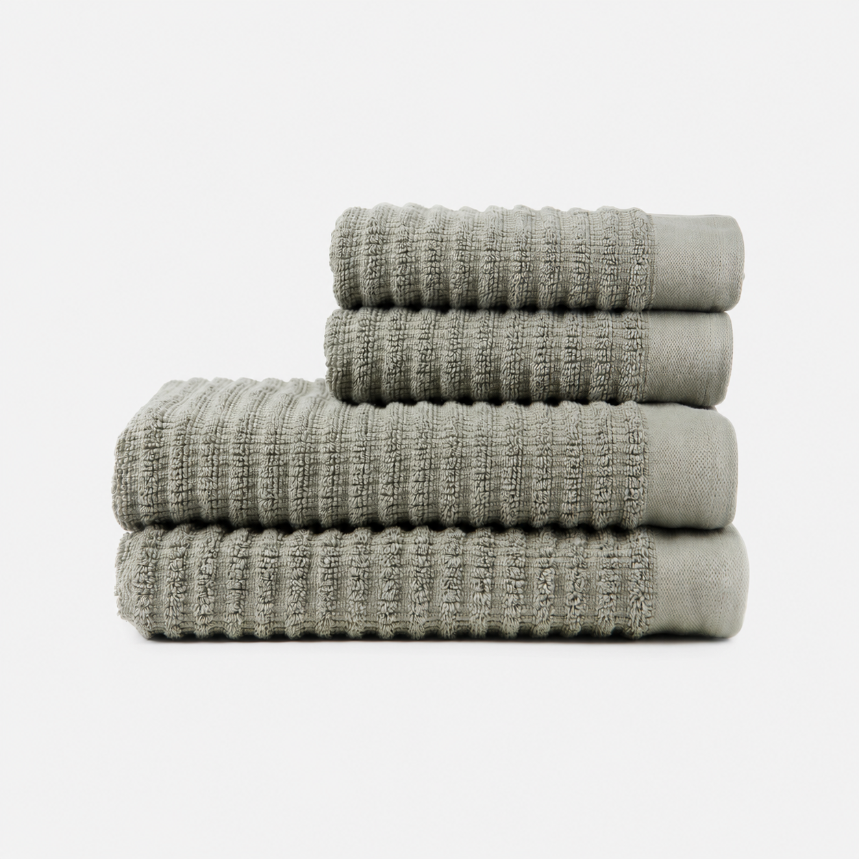4-Piece Textured Cotton Towel Set