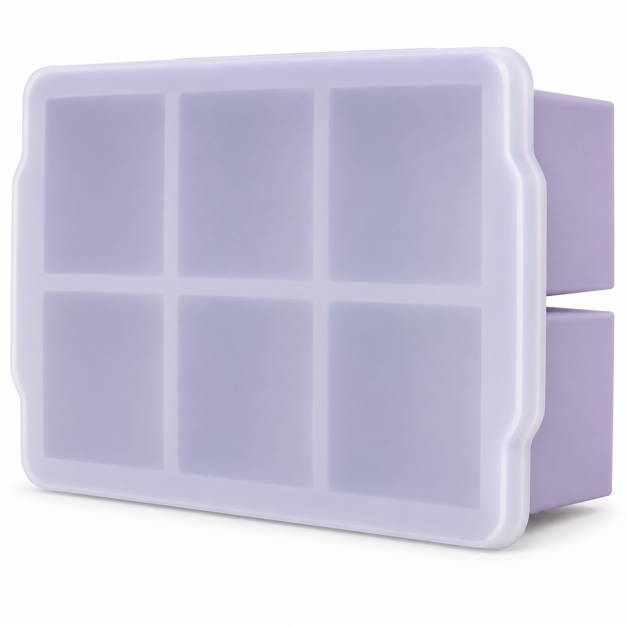 Six-Cube Silicone Ice Tray with Lid