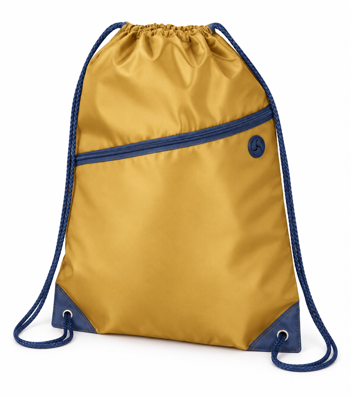 Drawstring Bag with Zipped Front Pocket