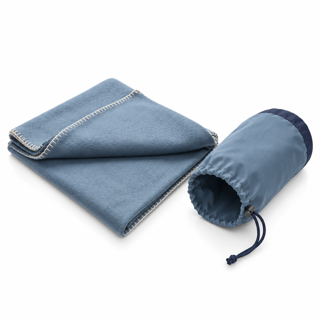150 × 120 cm Fleece Blanket with Pouch